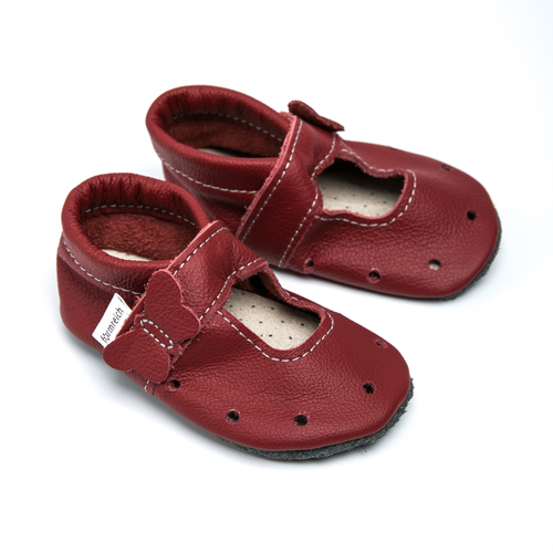 德国原产formreich软底防滑婴儿学步鞋室内鞋休闲鞋 暗红色 XS