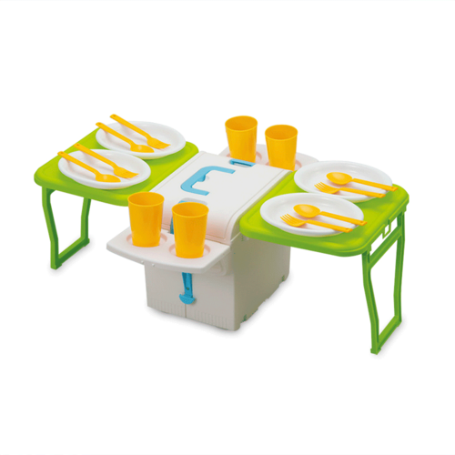 日本原产Imotani车载户外保温保冷便携可折叠野餐桌带餐具 彩色