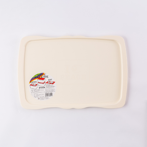 日本原产MAHALO长方形购物篮盖子收纳篮盖子托盘 白色