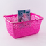 日本原产MAHALO长方形购物篮收纳篮储物筐 粉红色