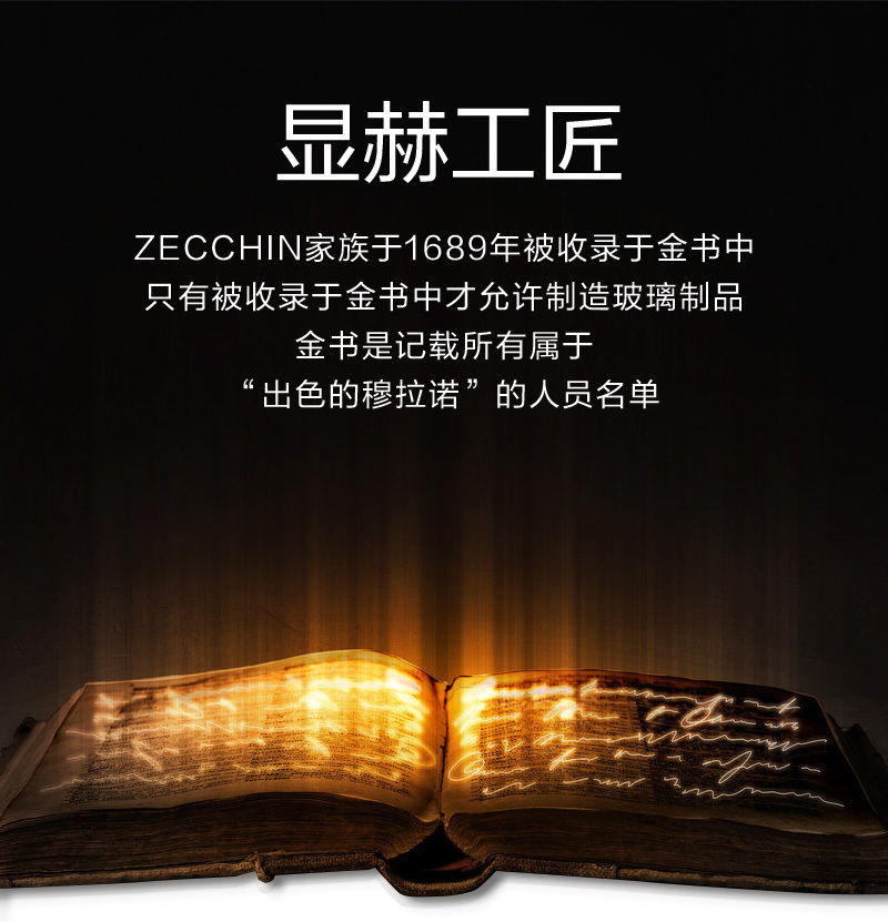 意大利原产ZECCHIN穆里纳系列吊坠 黄色