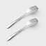 日本原产ECHO餐叉不锈钢家用小叉子西餐叉牛排叉意面叉-2件套 银色