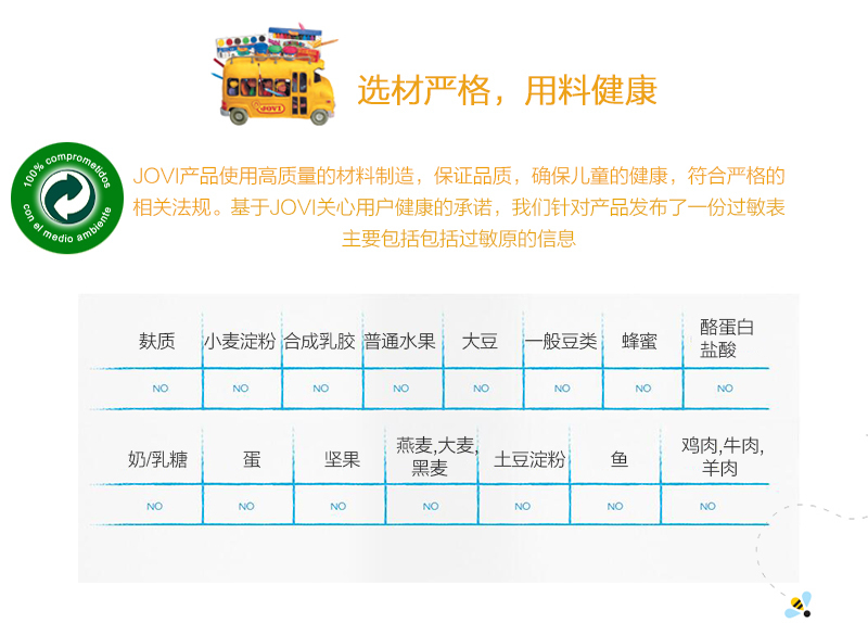 西班牙原产JOVI绘画海绵涂鸦海绵印章 16个装 彩色