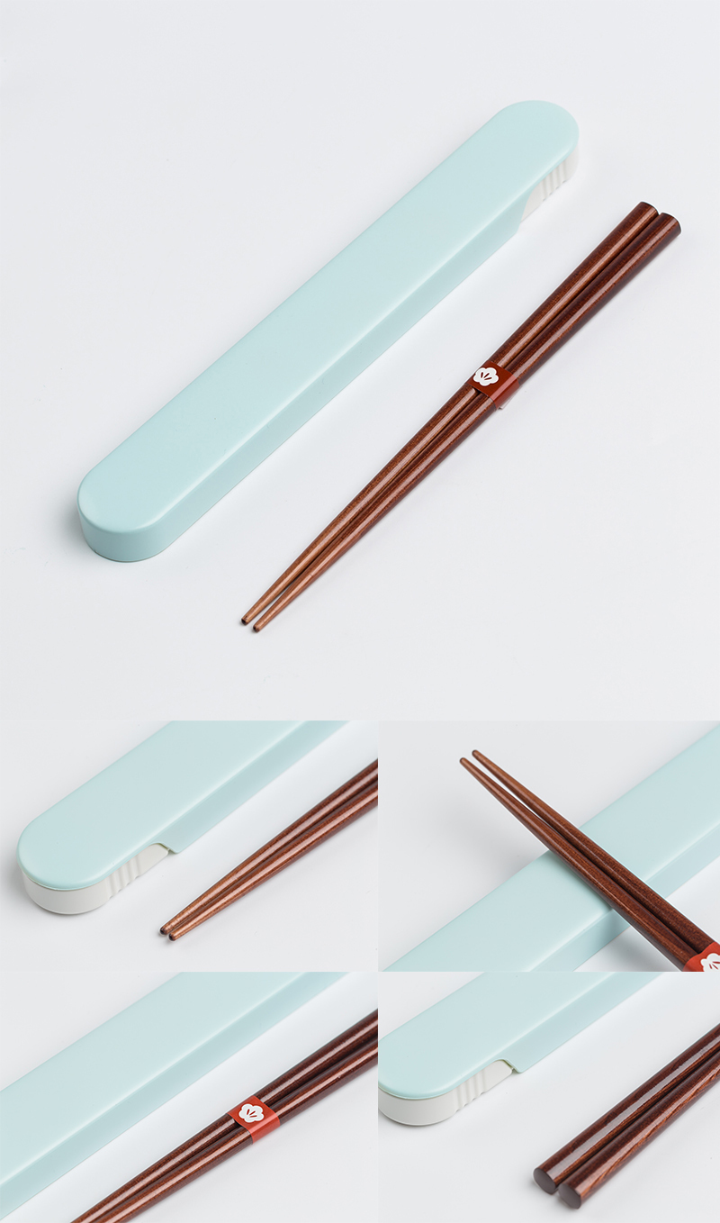 日本原产prime nakamura特色和式设计便携木质筷子筷子盒 山吹色