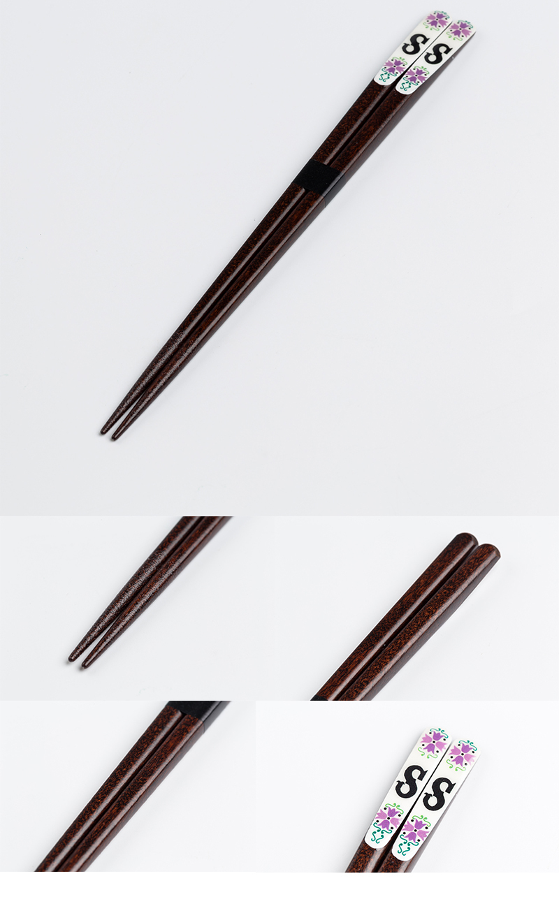 日本原产Prime Nakamura特色和式设计木质筷子 字母S