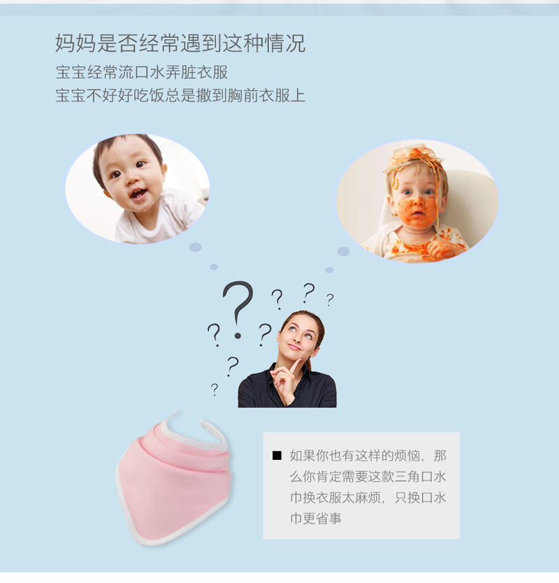 新西兰原产CRIA 格子口水巾-英国产 蓝格