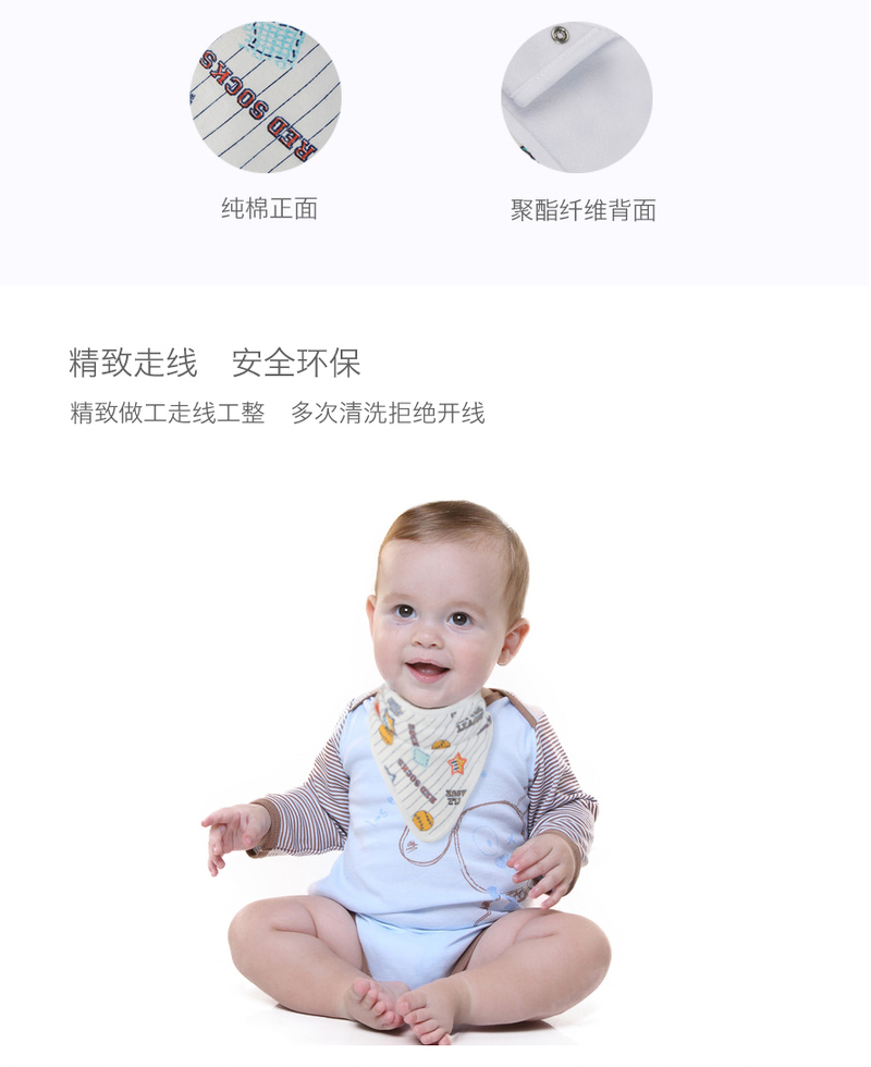 新西兰原产CRIA 格子口水巾-英国产 蓝格