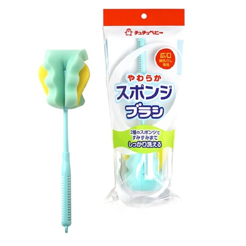 日本原产啾啾baby宽口奶瓶用海绵奶瓶刷