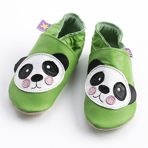 英国原产Starchild牛皮婴幼儿学步鞋软底鞋  熊猫 果绿 M