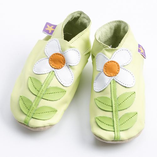 英国原产Starchild牛皮童鞋婴幼儿学步鞋软底鞋  卡米亚 柠檬黄 M