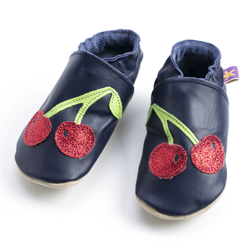 英国原产Starchild牛皮童鞋婴幼儿学步鞋软底鞋  小樱桃 海军蓝 M