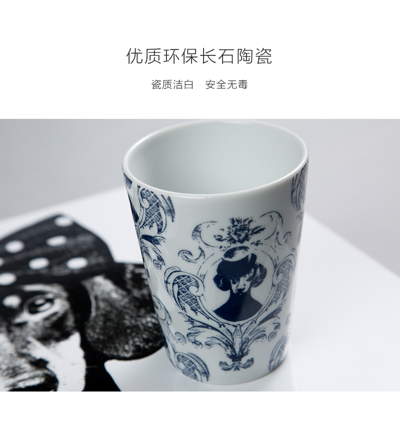 瑞典原产STUDIO LISA BENGTSSON 长石陶瓷情侣水杯 单个装 蓝色