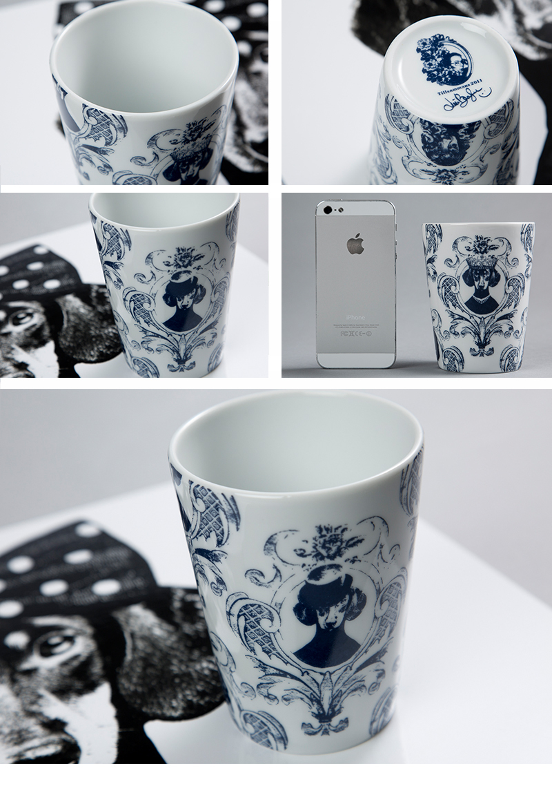 瑞典原产STUDIO LISA BENGTSSON 长石陶瓷情侣水杯 单个装 蓝色