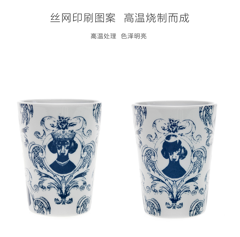 瑞典原产STUDIO LISA BENGTSSON 长石陶瓷情侣水杯 单个装 蓝色