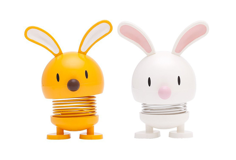 丹麦原产hoptimist bunny系列弹簧塑料跳跳人玩偶摆件