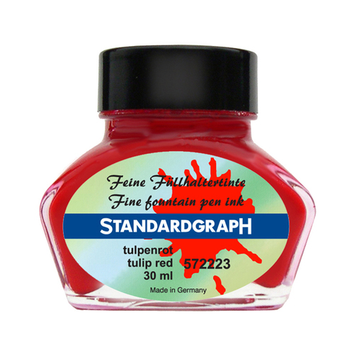 德国原产STANDARDGRAPH 书写专用墨水签字笔钢笔水笔专用 郁金香红
