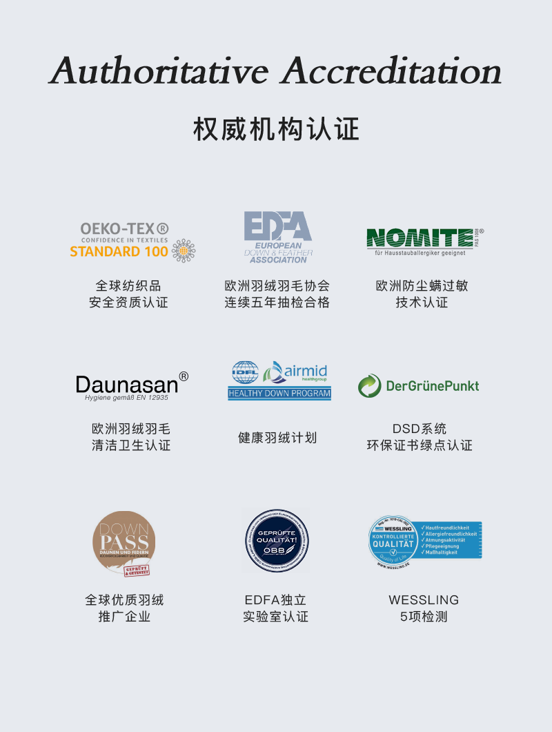 德国原产OBB Royal bed西伯利亚鹅绒三层枕 可抽取式多瑙枕 白色 可抽取式多瑙枕