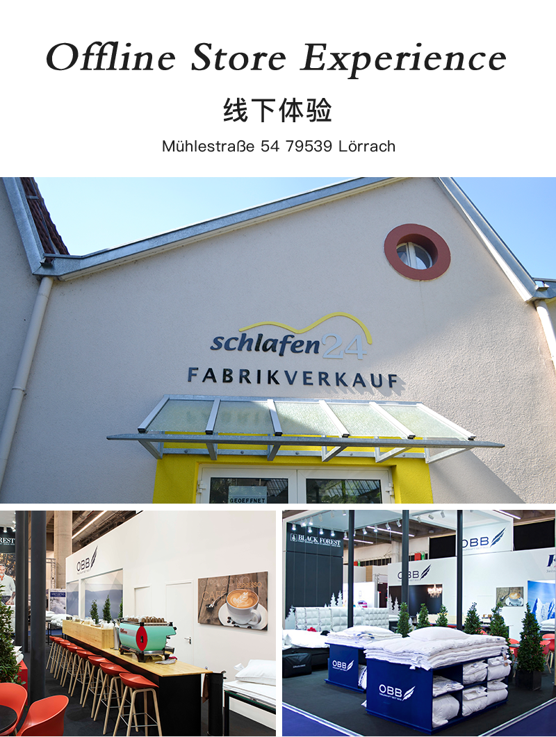 德国原产OBB Royal bed西伯利亚鹅绒三层枕 可抽取式多瑙枕 白色 可抽取式多瑙枕