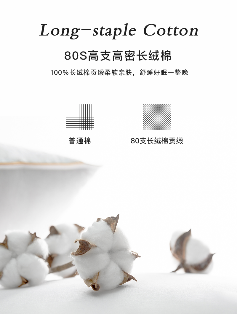 德国原产OBB Royal bed西伯利亚鹅绒三层枕 可抽取式多瑙枕 白色 可抽取式多瑙枕