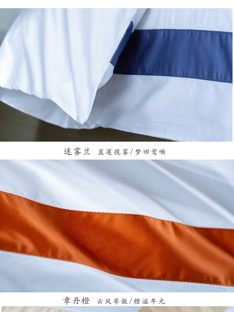 Liebestraum莉帛斯陶120支埃及长绒棉贡缎四件套 图兰朵系列 迷雾兰 260*240cm(适用于2.0m的床)