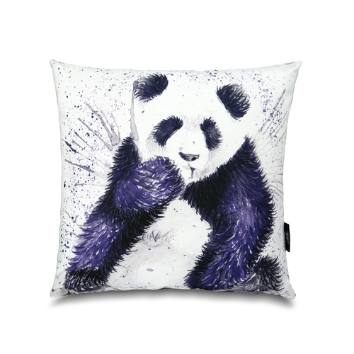 英国原产WRAPTIOUS创意靠枕抱枕靠垫熊猫图案 彩色