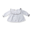 英国原产Benedita镶褶婴儿衬衫宝宝装白色带灰边蕾丝 白色 L