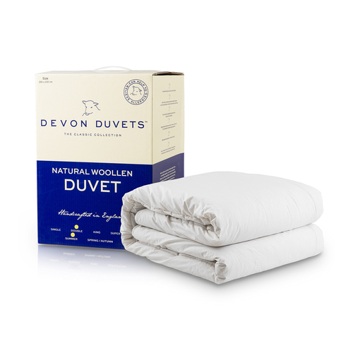 英国原产DEVON DUVETS羊毛被棉被被芯轻便款300gsm 白色 220X240CM
