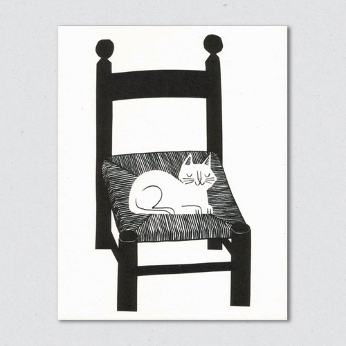 英国原产Lisa Jones Studio儿童启蒙认知学习卡片瞌睡猫 黑色