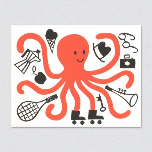 英国原产Lisa Jones Studio儿童启蒙认知学习卡片章鱼 混色