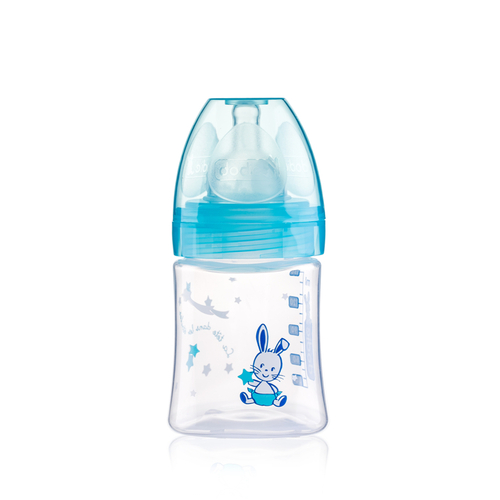 法国原产dodie Initiation宽口婴奶瓶150ml含小号奶嘴 蓝绿