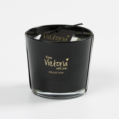 比利时原产Victoria with Love时尚玻璃香薰蜡烛 混合香 黑色 S