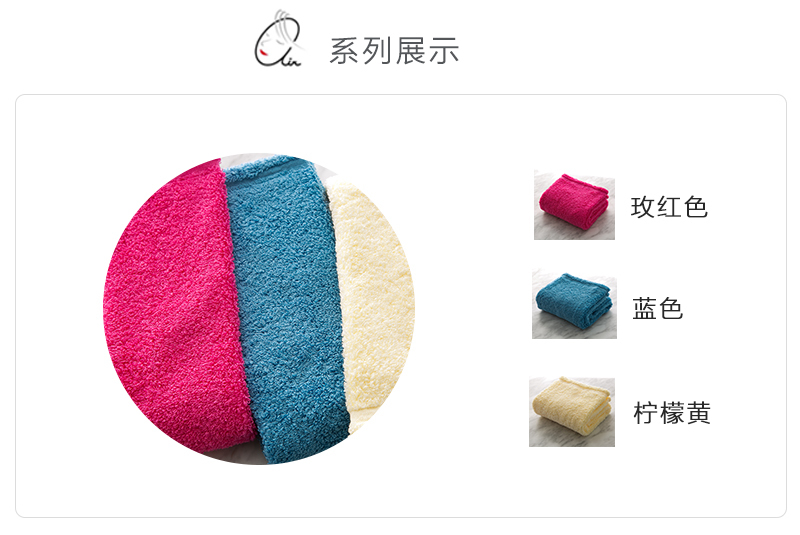 日本原产Air kaol吸水性强加厚毛巾面巾洗脸巾XTC特粗支 玫红