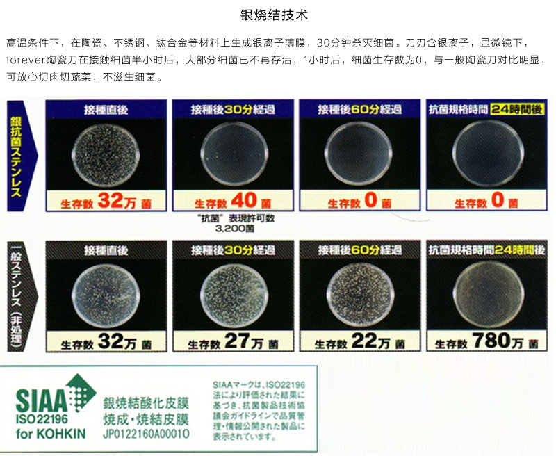 日本原产forever开运银钛合金菜刀厨刀切片刀