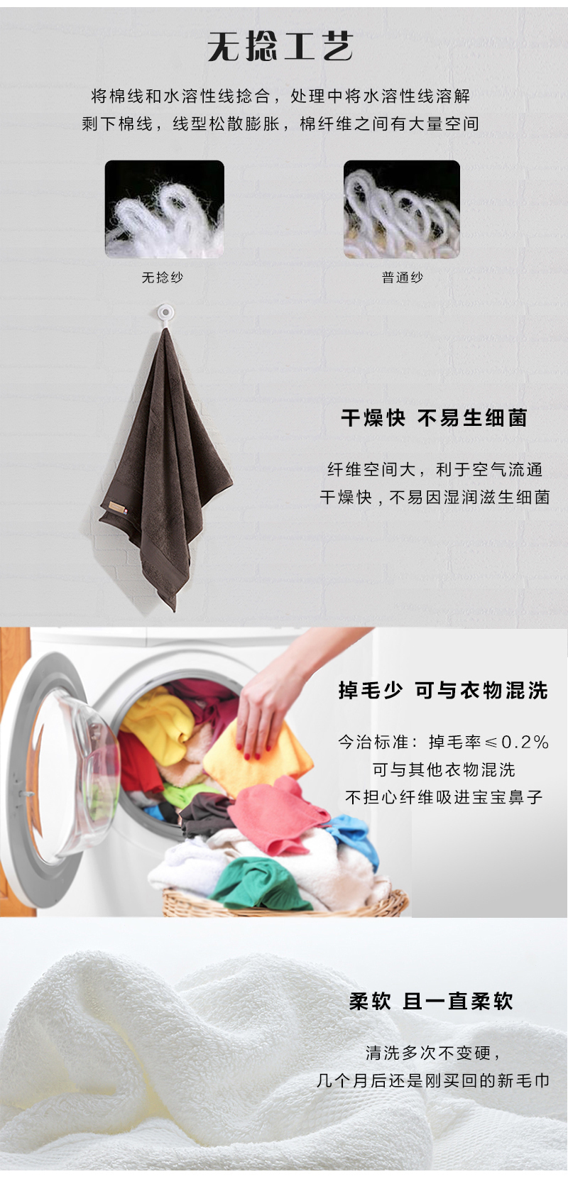 日本原产ORIM今治毛巾-Cocoon系列超柔棉质吸水浴巾50*120cm 白色