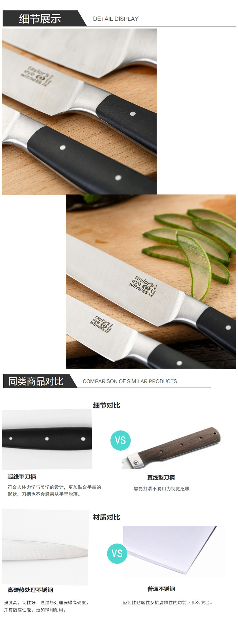 英国原产taylor's eye witness不锈钢厨刀蔬菜刀8cm
