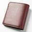 韩国原产POANE简约牛皮钱包便携折叠卡包钱包 酒红