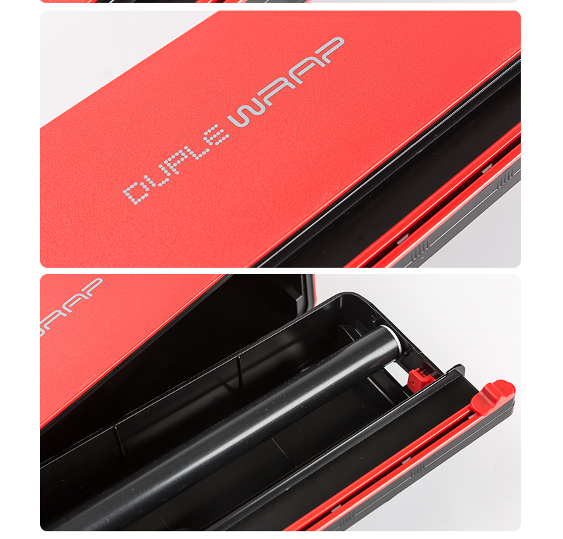 韩国原产DUPLEWRAP保鲜膜刀片切割器切割盒30cm 红色