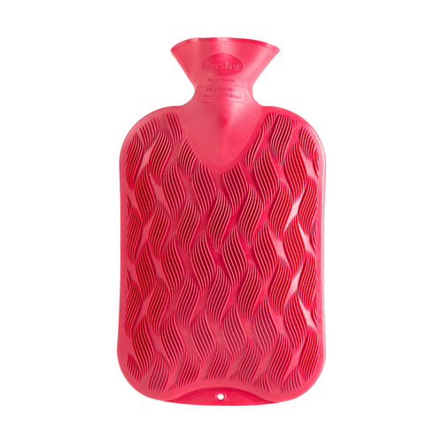 德国原产fashy注水防爆热水袋暖手宝暖水袋3D菱形 枣红