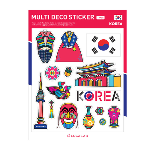 韩国原产LUCALAB多功能贴纸贴画 彩色
