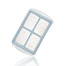 韩国原产RRE一粒粒食物储存格冰模制冰盒加大款 4格 蓝色