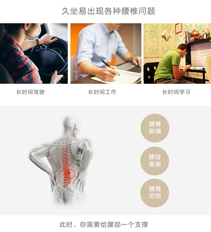 韩国原产MIYO记忆棉腰枕腰部靠垫靠枕 绿色