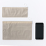 韩国原产namoo essence PVC 简约透明文具袋文具盒笔袋2个装 拿铁色
