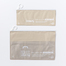 韩国原产namoo essence PVC 简约透明文具袋文具盒笔袋2个装 拿铁色