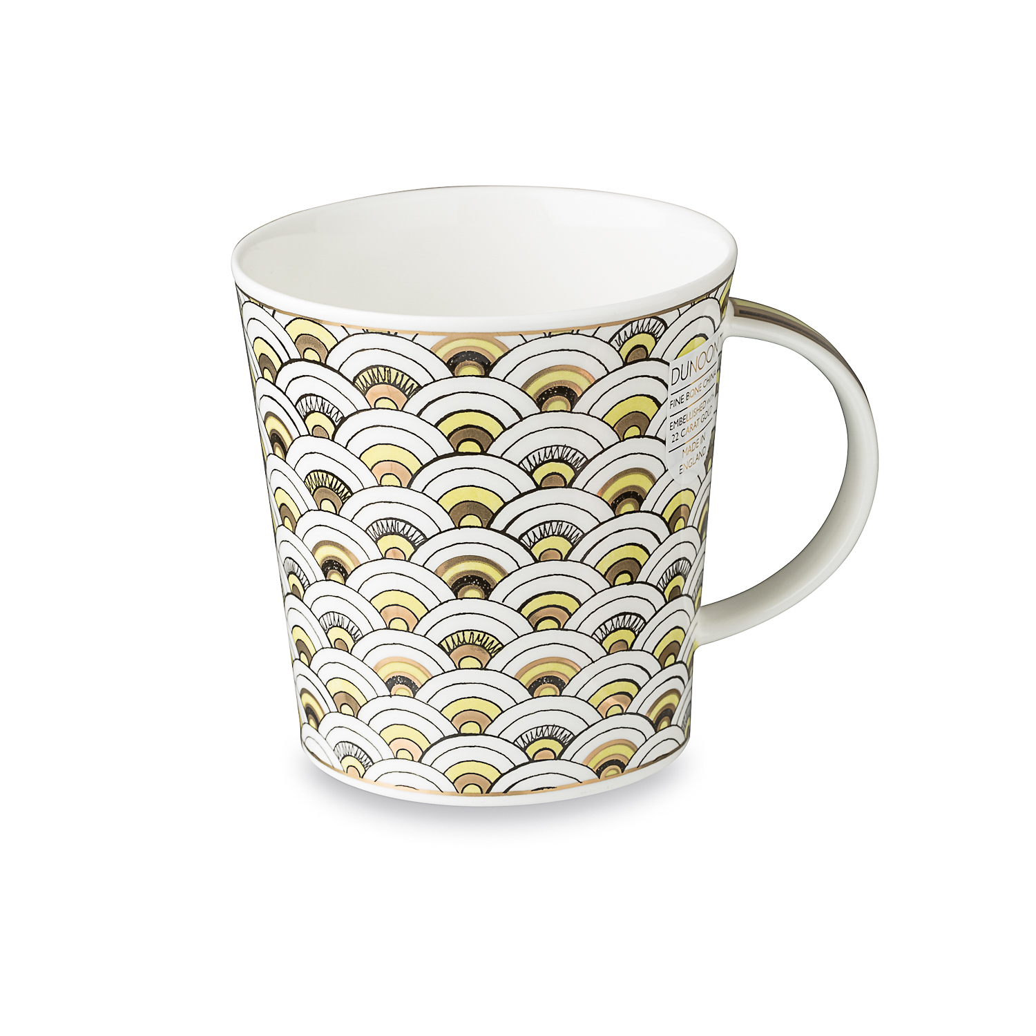 英国原产丹侬DUNOON骨瓷马克杯水杯撒马尔罕系列 扇形图案