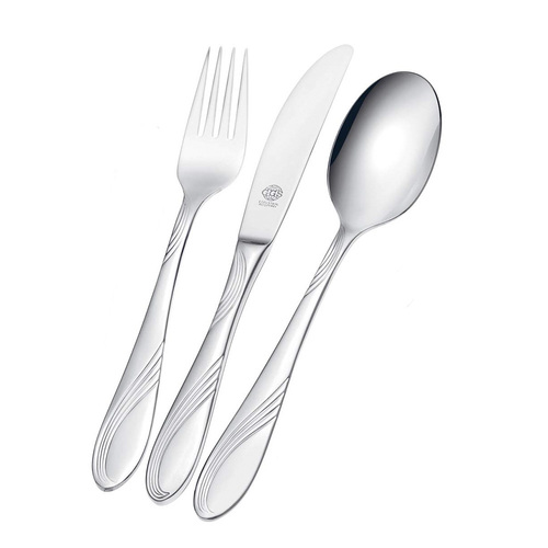 德国原产GGS不锈钢刀叉勺套装流线图案Elisabeth系列 银色