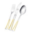 德国原产GGS不锈钢餐具套装不锈钢镀金刀叉勺Bettina系列 银色镀金