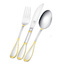 德国原产GGS不锈钢餐具套装Diana 不锈钢刀叉勺 镀金图案 银色镀金