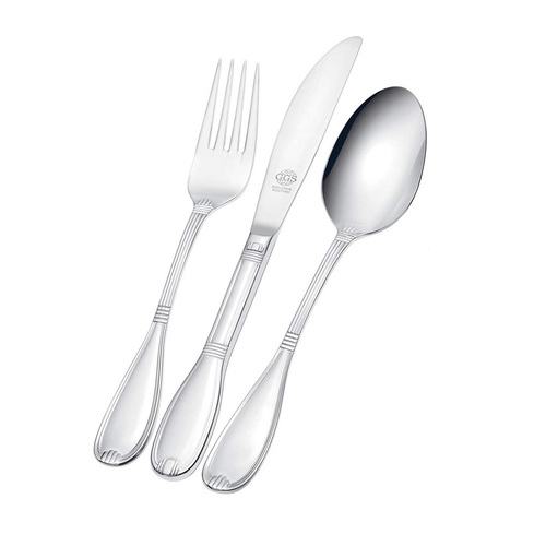 德国原产GGS不锈钢餐具套装Diana 刀叉勺 西餐三件套 银色