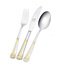 德国原产GGS18/10不锈钢西餐具套装刀叉勺套装Marion系列 银色镀金
