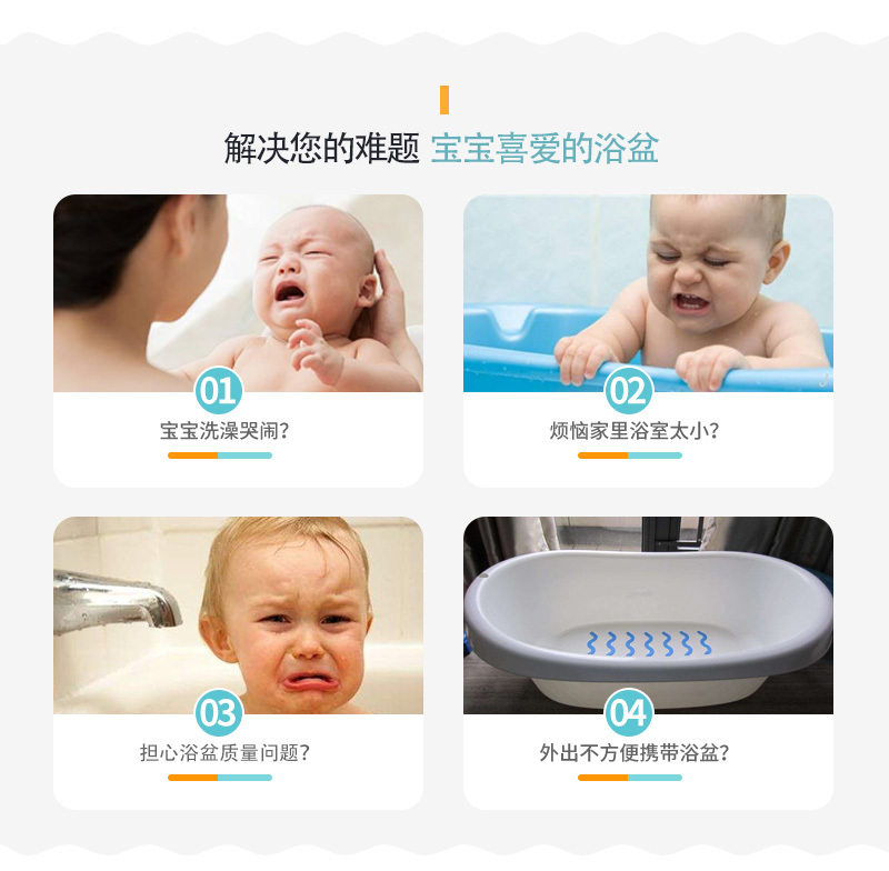 韩国原产Mathos Loreley婴儿浴盆澡盆便携感温可折叠浴盆 紫色